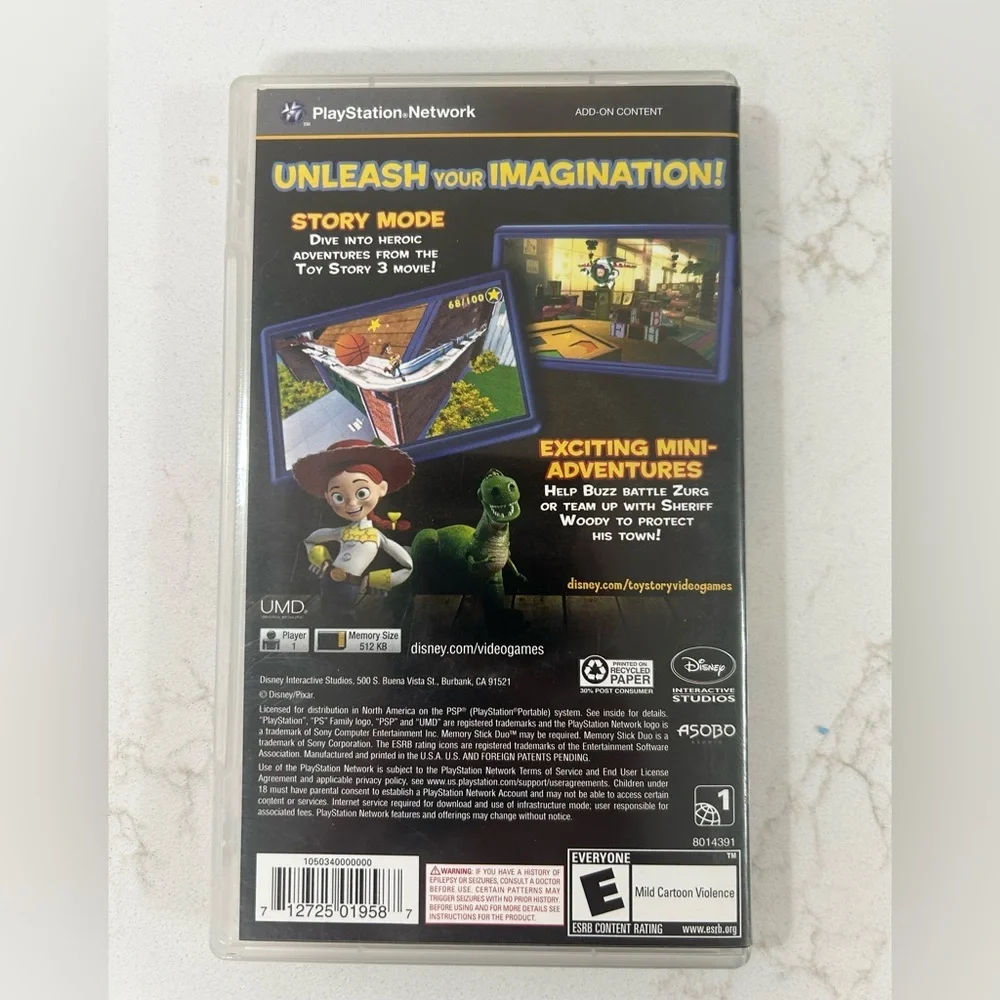 PSP Disney Pixar Toy Story 3 Video Game